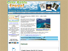 Tablet Screenshot of lakecabletravel.com